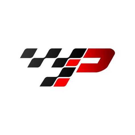 Letter P with racing flag logo Pitstop Logo, Racing Logo Design Ideas, Racing Logo Design, Race Logos, F1 Logo, Logo Racing, Garage Logo, Automotive Logo Design, Racing Flag