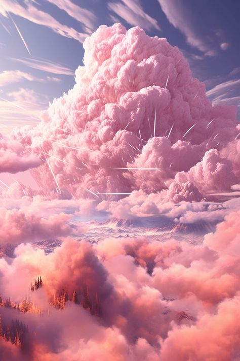 Anime Cloud Wallpaper: Transform Your Screen with Stunning Anime Sky Backgrounds Anime Cloud Wallpaper, Pink Clouds Aesthetic, Cloud Wallpapers, Sky Backgrounds, Pink Clouds Wallpaper, Clouds Pink, Background Mobile, Aesthetic Clouds, Clouds Wallpaper