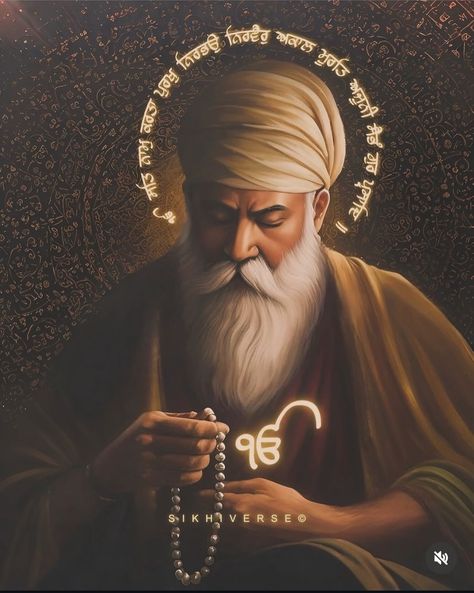 Nanak Dev Ji Painting, Guru Nanak Dev Ji Painting, Sikhi Wallpapers, Sikh Aesthetic, Guru Nanak Pics, Guru Wallpaper, Ik Onkar, Guru Arjan, Golden Temple Wallpaper