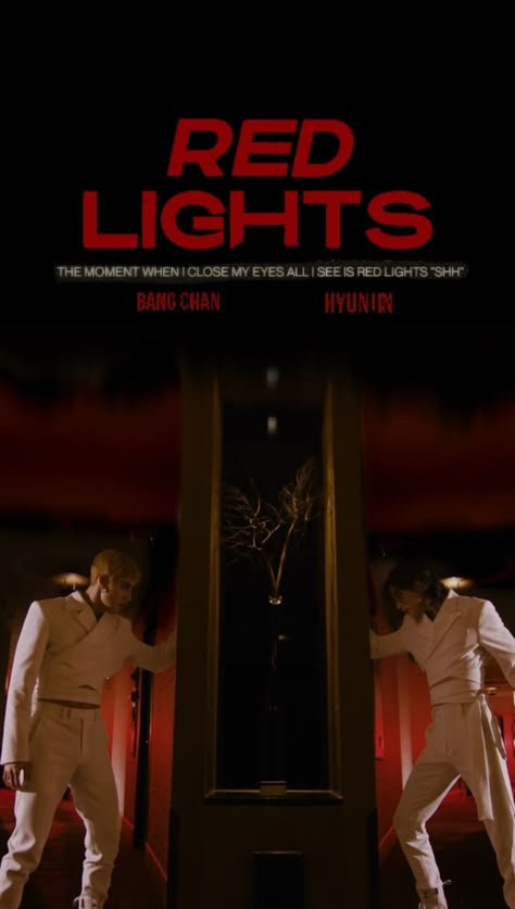 Stray Kids-Christopher Bang (Bang Chan),Hwang Hyunjin Stray Kids Poster Prints, Stray Kids Poster Aesthetic, Red Lights Aesthetic, Stray Kids Red Lights, Red Lights Skz, Hyunjin Red Lights, Kpop Movie Poster, Stray Kids Poster, Kids Movie Poster