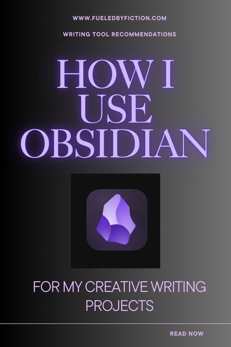 The background is kept in a gradient black. The title says: “Writing Tool Recommendations. How I Use Obsidian for My Creative Writing Projects“ Creative Writing Projects, Writing Inspiration Characters, Character Sheet Writing, Writing Planning, Best Writing, Writing Inspiration Tips, Writing Projects, Writing Prompts For Writers, Creative Writing Tips