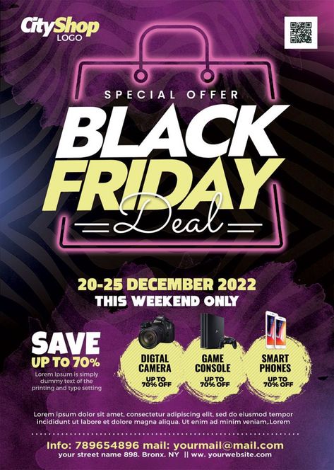 Multipurpose Black Friday Sale Promotional Flyer PSD – PSDFreebies.com Black Friday Sale Flyer, Cream Boots, Promotional Flyers, Sale Flyer, Fashion Sale, Friday Sale, Black Friday Deals, Print Templates, A4 Size