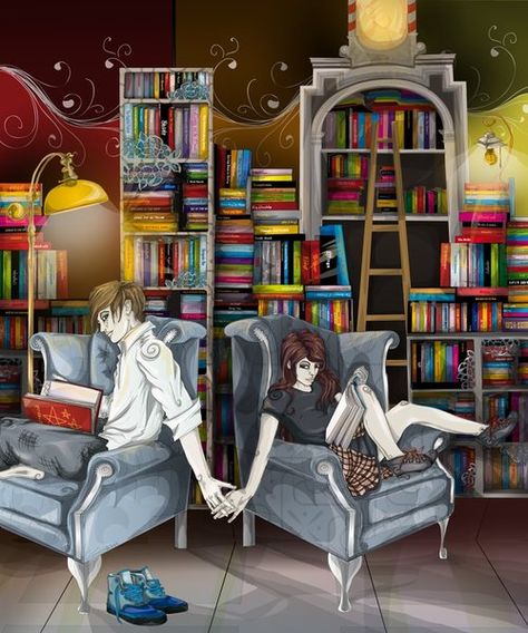 People Reading, Reading Art, World Of Books, I Love Reading, Art And Illustration, Book Nooks, Library Books, I Love Books, Two People