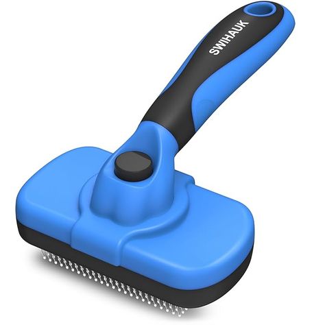 Self Cleaning Slicker Brush for Dogs & Cats, Skin Friendly Grooming Cat Brush, Dog Brush for Shedding, Deshedding Brush, Hair Brush Puppy Brush for Haired Dogs, Pet Supplies Accessories, Blue Short Haired Dogs, Dog Brush, Cat Brush, Slicker Brush, Pet Grooming Supplies, Cat Skin, Long Haired Dogs, Pet Items, Pet Supplies & Accessories