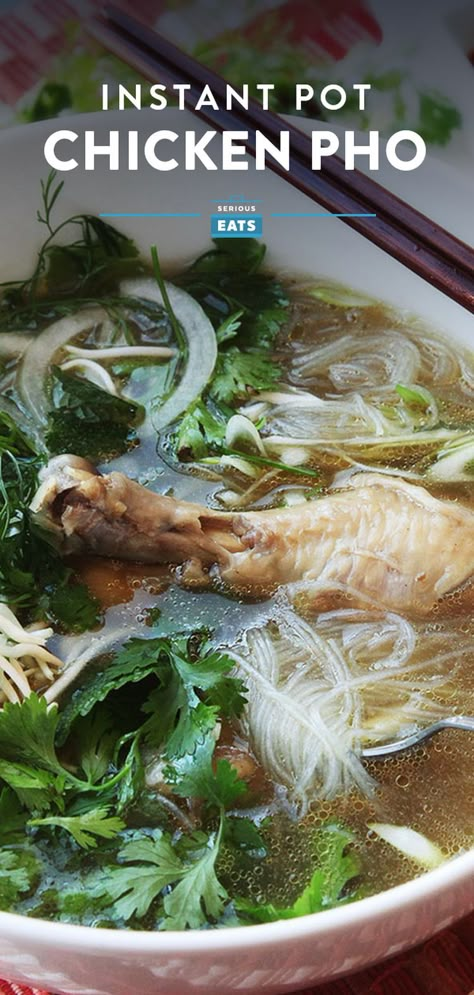 Instant Pot Chicken Pho, Pressure Cooker Pho, Pho Ga Recipe, Pho Ga, Awesome Chicken, Vietnamese Chicken, Chicken Pho, Pho Recipe, Vietnamese Pho