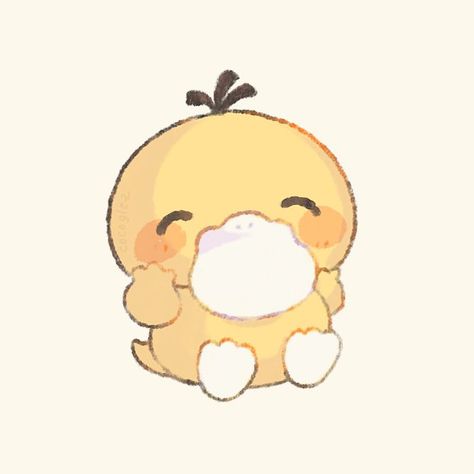 Psyduck Cute, Cute Pokemon Wallpaper, Pokemon Fan Art, Dessin Adorable, Postcard Design, Pokemon Fan, Cute Pokemon, Art Boards, Profile Picture