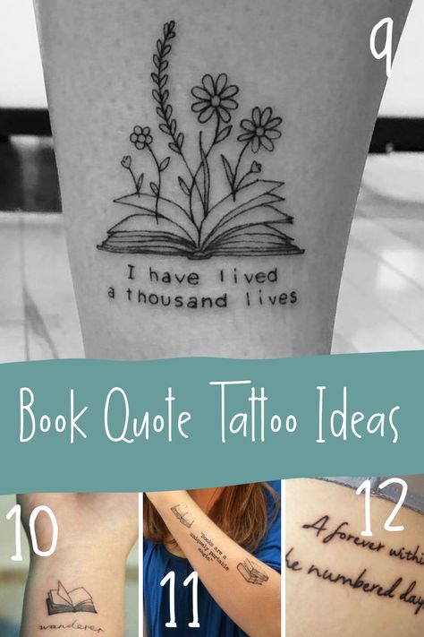 Fascinating Book Tattoo Ideas {43 IDEAS} Full of Wonder - Tattoo Glee Small Book Tattoo, Open Book Tattoo, Book Quotes Tattoo, Reader Tattoo, Writer Tattoo, Book Inspired Tattoos, Reading Tattoo, Teacher Tattoos, Literary Tattoo