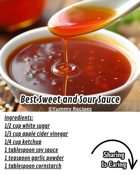 Yummy Recipes Best Sweet And Sour Sauce, Sweet N Sour Sauce Recipe, Nigella Lawson Recipes, Sweet And Sour Sauces, Homemade Sauce Recipes, Chinese Cooking Recipes, Asian Sauce, Condiment Recipes, Sweet And Sour Sauce