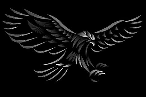 Hawk Design, Linocut Design, Hawk Logo, Hawk Tattoo, Hawk Eagle, Black And Gold Aesthetic, Eagle Vector, Hd Dark Wallpapers, Eagle Wallpaper