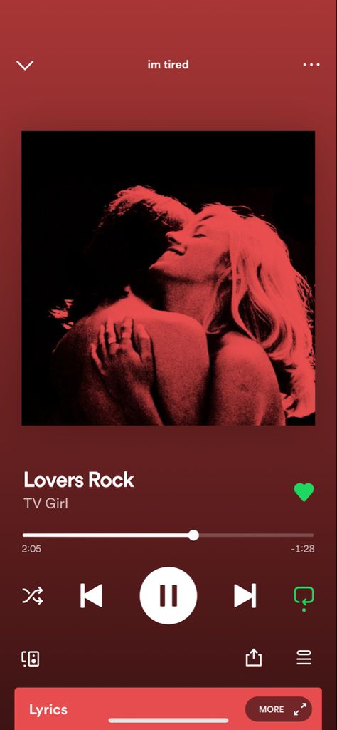 lovers rock by tv girl spotify Lovers Rock, Tv Girl, Rock On, Spotify Song, Tv, Iphone, Music