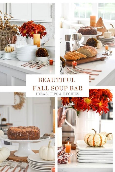 Soup Bar Ideas, Soup Party Ideas, Soup Buffet, Harvest Soup, Soup Fall, Soup Bar, Best Soup, Fall Soup, Fall Dinner Party