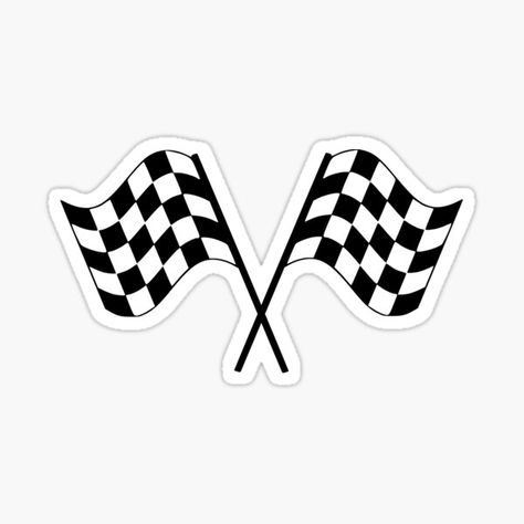 Race Car Stickers, Stickers Cool, Ferrari Poster, Racing Stickers, Course Automobile, Flag Art, Motorcycle Stickers, E Mc2, Checkered Flag