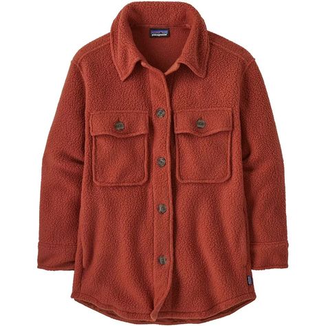 Womens Shirt Jacket | Shop Sustainable Shackets | eco club Fall 2024 Jackets, Patagonia Retro Pile Fleece, Patagonia Retro Pile, Fleece Shacket, Chopping Wood, Patagonia Retro, Wood Chopping, Oversize Sleeves, Classic Style Outfits