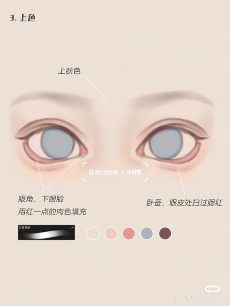 Jelly Artstyle Traditional, How To Draw Manwha Style, How To Color Eyes Digital Ibis Paint, How To Color Face, Eye Drawing Tutorials Digital, Coloring Styles Digital Art, Eye Tutorial Drawing Digital, Eye Art Styles, Skin Digital Art