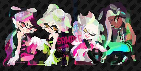 Splatoon Artstyle, Splatoon Tumblr, Splatoon Squid Sisters, Splatoon Squid, Splatoon Fanart, Pearl And Marina, Squid Sisters, Nintendo Splatoon, Callie And Marie