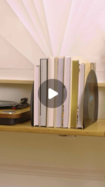 Martha Stewart on Instagram: "Looking for a homemade Father’s Day gift that is as thoughtful as it is practical? Dad’s beloved items, such as old, scratched vinyl records, can be transformed into bookends with this easy DIY project. The end result? Vintage keepsakes that will upgrade his home’s design and function. See more creative upcycling projects at the link in our bio." Creative Upcycling, Diy Bookends, Upcycling Projects, Upcycle Projects, Easy Diy Projects, Martha Stewart, Chic Design, Vinyl Records, Bookends