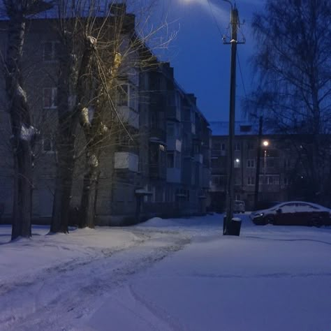 Russian Aesthetic, Russian Winter, Snowy Night, European Aesthetic, Europe Aesthetic, Thunder And Lightning, I Love Winter, East Europe, Blue Hour