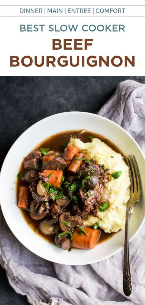 Slow Cooker Boeuf Bourguignon, Easy Beef Bourguignon Slow Cooker, Joanna Gaines Slow Cooker Beef Tips, Beef Burgionion Slow Cooker, Beef Burgandy Recipe Crockpot, Slow Cooker Beef Bourguignon Recipe, Beef Bourginon Recipe Slow Cooker, Beef Bourguignon Crock Pot, Crockpot Beef Bourguignon Slow Cooker