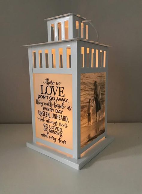 Memorial Lantern Cricut Lantern, Wedding Memorial Chair, Memory Lanterns, Photo Lantern, Memory Lantern, Memorial Candle Holder, Wedding Remembrance, Memorial Lanterns, Memory Quotes