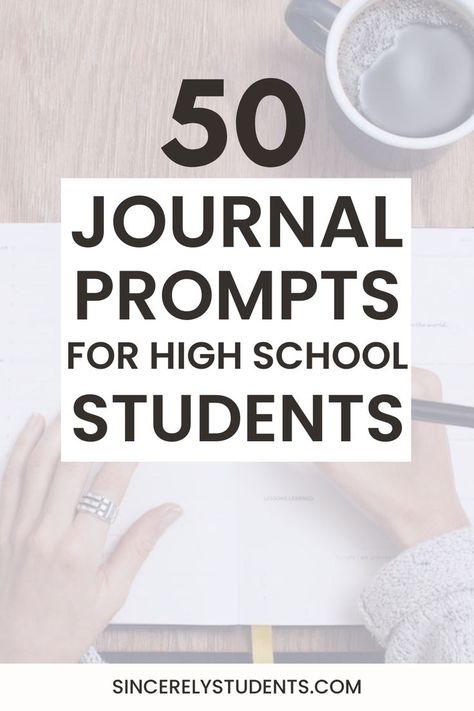 Are you looking for journal prompts for high school students? Here are some great prompts to write about! School Journal Prompts, Prompts To Write About, High School Journal, 50 Journal Prompts, School Journal, School Journals, Student Journal, For Journal, School Students