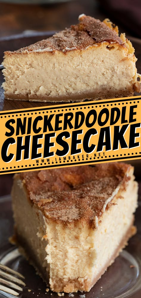 Snickerdoodle Cheesecake Bars, Unique Cheesecake Recipes, Unique Cheesecake, Desert Bars, Snickerdoodle Cheesecake, Yummy Bars, Fruit Bars, Cookie Base, Easy Sweets