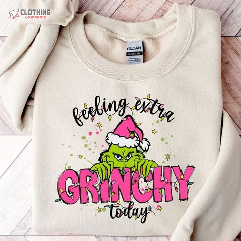 Feeling Extra Grinchy Today Sweatshirt, Christmas Grinch Hoodie, Christmas Grinch Sweatshirt Check more at https://clothinglowprice.com/product/feeling-extra-grinchy-today-sweatshirt-christmas-grinch-hoodie-christmas-grinch-sweatshirt/ Sweatshirts Ideas, Grinch Hoodie, Grinch Christmas Sweater, Extra Grinchy, Grinch Sweatshirt, Diy Grinch, Grinch Ideas, Christmas Sweater Ideas, Xmas Tees