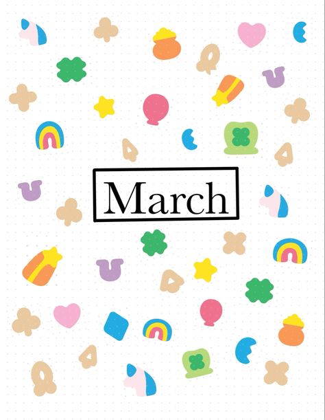 Online march journal cover March Scrapbook Ideas, March Journal Cover, March Header, March Doodles, March Calendar Ideas, 2024 Journaling, March Journal, March Travel, Calendar Quotes