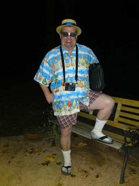 #tbt to our tacky tourist contest! Aesthetic Tourist Outfit, Beach Tourist Outfit, Tourist Fits, Hot Dad Outfits, Tropical Tourist Outfit, Tacky Tourist Party Decorations, Tacky Aesthetic, Crazy Tourist Costume, Halloween Tourist Costume