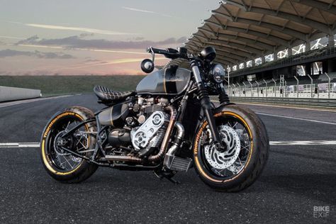 Thornton Hundred Motorcycles Supercharged Triumph Bobber - Bikeexif.com Triumph Bobber Custom, Modern Bike, Bobber Style, Triumph Bobber, Bobber Custom, Мотоциклы Cafe Racers, Custom Street Bikes, Triumph Thruxton, Moto Cafe