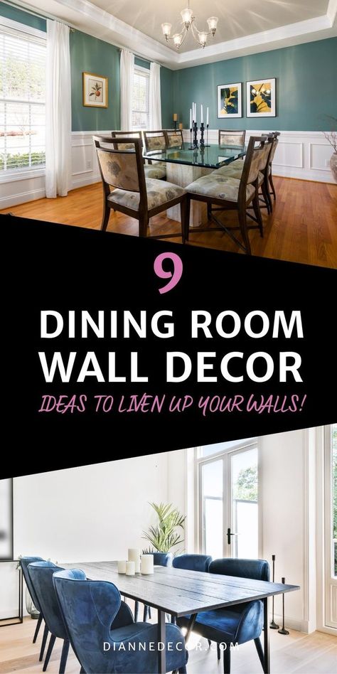 9 Dining Room Wall Decor Ideas to Liven Up Your Walls Interesting Mirrors, Dinning Room Colors, New Interior Design Trends, Dining Room Wall Decor Ideas, Dining Room Artwork, Dining Room Wall Color, Dining Room Colour Schemes, Dining Room Accent Wall, Dining Wall Decor