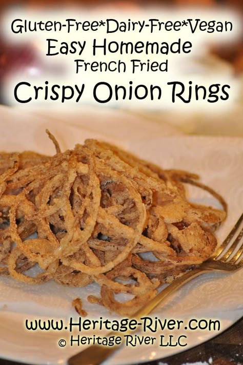 Gluten Free French Fried Onions, Gluten Free Onion Rings, Fried Onion Rings, Gluten Free Bagels, French Fried Onions, Gluten And Dairy Free, Holiday Dinners, Homemade Gluten Free, Gluten Intolerance