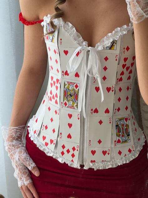 2023 halloween costume queen of hearts card corset french royalty marie antionette