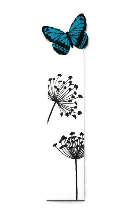 Zentangle Bookmarks, Butterfly Bookmark, Hand Painted Butterfly, Painted Butterfly, Bookmark Handmade, Butterfly Template, Rope Crafts Diy, Blue Butterflies, Bristol Board