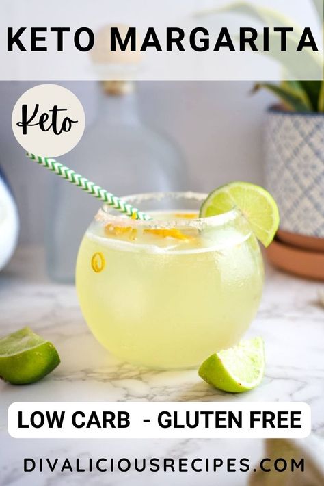 Low Carb Margarita, Keto Margarita, Keto Gravy, Party Punches, Keto Alcohol, Sugar Free Cocktails, Cocktail Vodka, Low Carb Cocktails, Keto Cocktails