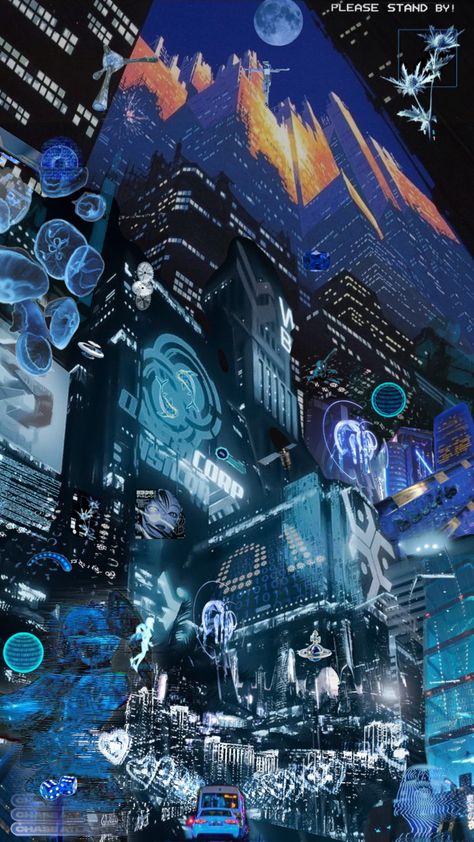 #kp26 #cybercore #city #night #scifi #aesthetic #fyp #trippy Cybercore City, Scifi Aesthetic, City Night, City Aesthetic, Sci Fi