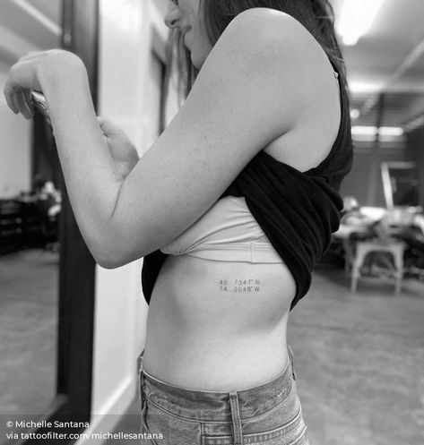 Coordinates of a loved place in NY Gps Coordinates Tattoo, Best Rose Tattoo, Rose Tattoo Ideas, Lake Tattoo, Compass Rose Tattoo, Coordinates Tattoo, Best Rose, Nyc Tattoo, Map Tattoos