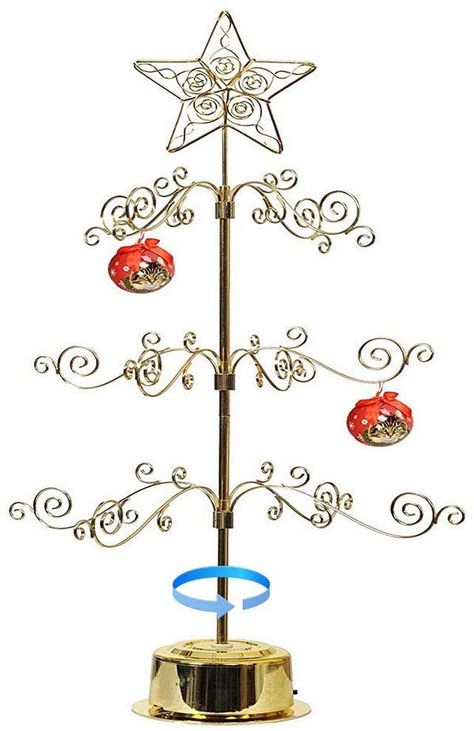 HOHIYA Metal Wire Ornament Display Christmas Tree Stand Hook Hanger Rotating Ball Ornaments Easter Egg Dog Cat Photo Glass Personalized Home Party Craft Brass Plated 24inch(Gold): Amazon.ca: Home & Kitchen Metal Ornament Tree, Ornament Display Tree, Ornament Tree Display, Display Tree, Ornament Hangers, Egg Christmas, Easter Egg Tree, Egg Tree, Ornament Display