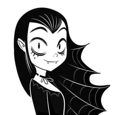 Goth Cartoon Characters, Goth Lifestyle, Goth Cartoon, Vampire Cartoon, Rockabilly Goth, Vampire Illustration, Emo Art, Female Cartoon, Halloween Painting