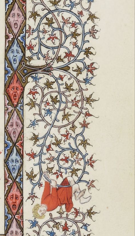 Medieval Motifs, Manuscript Art, Medieval Pattern, Medieval Drawings, Medieval Artwork, Illustrated Manuscript, Medieval Books, Medieval Paintings, Illumination Art