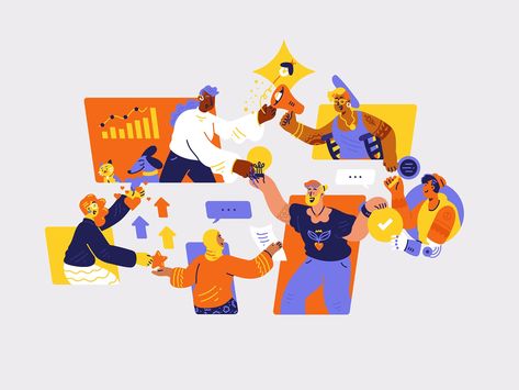 Team Illustration, Human Vector, Graphic Design Assets, Sport Poster Design, Team Work, Welcome Poster, People Illustration, Branding Kit, Sport Poster