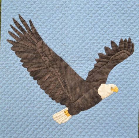 Bald Eagle Applique and Wall Hanging  | Craftsy Eagle Quilt, Bird Quilt Blocks, Appliqué Quilts, Bird Applique, Patriotic Quilts, Quilt Of Valor, Bird Quilt, Eagle Scout, State Birds