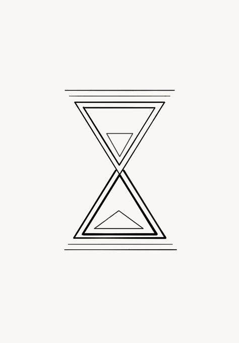 Hourglass Simple Tattoo, Time Minimalist Tattoo, Hourglass Tattoo Designs, Hour Glass Tattoo Minimalist, Hourglass Small Tattoo, Hourglass Minimalist Tattoo, Minimalist Hourglass Tattoo, Geometric Hourglass Tattoo, Small Geometric Tattoo Minimalist