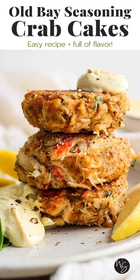 These perfectly seared crab cakes are the best crab cakes that you will ever make! We love to serve them with a variety of dipping sauces to really take those flavors to the next level. This tried-and-true recipe is a must the next time you need a fun appetizer! Our homemade Crab Cakes have a crisp, golden brown outside and soft, flaky inside! This recipe is made with Old Bay Seasoning and Breadcrumbs, it is dairy-free. Gluten Free Crab Cakes, Best Crab Cakes, Homemade Crab Cakes, Crab Cakes Easy, Wooden Skillet, Crab Cakes Recipe, Dairy Free Lunch, Dairy Free Sauces, Crab Cake Recipes