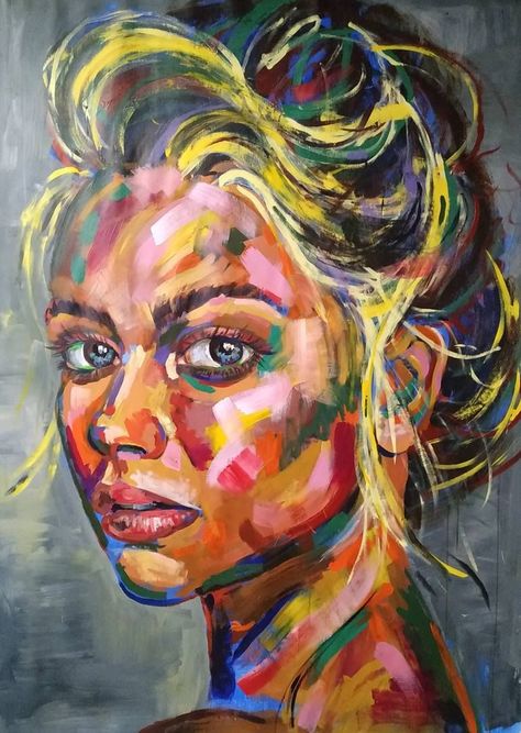 Original Art Acrylic Painting, measuring: 155W x 210H x 0.2D cm, by: Alessia Cors (Italy). Styles: Fine Art, Expressionism, Figurative, Portraiture. Subject: Portrait. Keywords: Woman, Beautiful Face, Portrait, Expressionist Portrait, Large Scale Painting, Contemporary Portrait. This Acrylic Painting is one of a kind and once sold will no longer be available to purchase. Buy art at Saatchi Art.#portraitart #painting #blackandwhite #portraiture #artisticportraits Acrylic Art Portrait, Person Acrylic Painting, Abstract Expressionism Portraits, Contemporary Art Portrait, Expressionism Self Portrait, Acrylic Paint Portrait, Self Portrait Painting Abstract, Acrylic Painting Portrait Woman Face, Face Paintings On Canvas