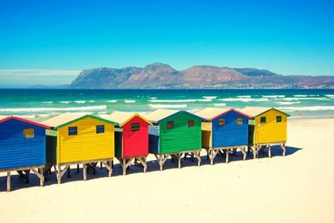 Cape Town Beach, Cape Town Map, South Africa Itinerary, Bo Kaap, Beautiful Cities In The World, Boulders Beach, Best Beaches In The World, Clifton Beach, African Skies