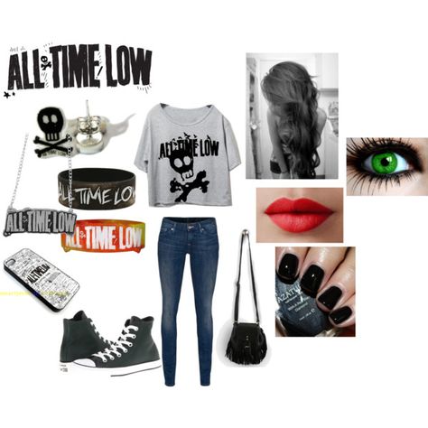 "All Time Low concert outfit" by johanna-kat on Polyvore All Time Low Concert Outfit Ideas, All Time Low Concert Outfit, All Time Low Concert, Outfits October, Wattpad Outfits, Goth Grunge Outfits, Concert Outfit Ideas, Stitch Clothes, Concert Outfits