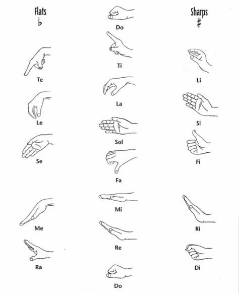 Curwen Hand Signs: Chromatic Scale Teaching Choir, Solfege Hand Signs, Chromatic Scale, Diatonic Scale, Hand Signs, Not Musik, Solfege, How To Sing, Choral Music