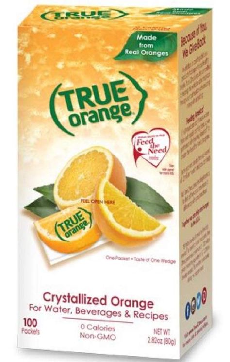 True Orange 100 Count as low as $3.93! Citrus Drinks, True Lemon, Orange Water, Orange Drinks, Lemon Drink, Iced Tea Recipes, Blood Sugar Diet, Water Enhancer, Inflammatory Foods