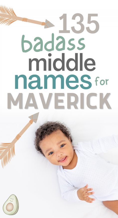 Are you ready for some seriously cool middle name combinations for Maverick? If you’re having a boy and trying to find the perfect middle name for him, this list of boy baby names is for you! Middle names for Maverick. Middle names to go with Maverick. Maverick Name Meaning, Maverick Meaning, Middle Names With Meaning, Good Middle Names, E Boy Names, Baby Preparation Checklist, Baby Item Checklist, Middle Names For Boys, Baby Boy Middle Names