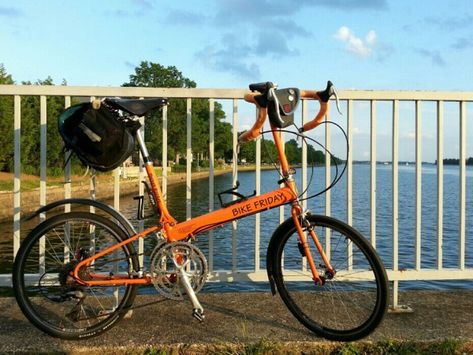 Surly Long Haul Trucker, Bike Friday, Pocket Rocket, 20 Inch Wheels, Retro Bicycle, Handlebar Bag, Touring Bike, Stop Light, Folding Bike